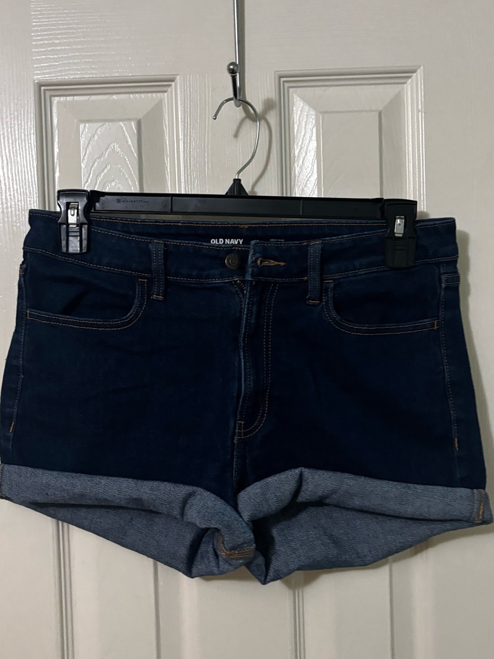 Old Navy Dark Blue Denim Roll-Cuff Jean Shorts